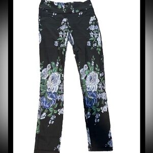 Albion Fit Antigua Floral Compression Leggings Cobalt Rose Floral Womens Size XS